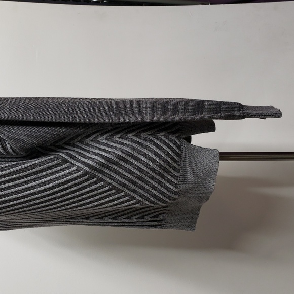 Prana Sentiment Sweater Gray Organic Cotton Women's Large Mockneck Chunky Knit - Picture 4 of 9